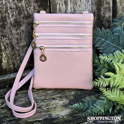 Crossbody Bag - 3 Zip Pink