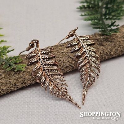 Earrings - Rose Gold Ferns