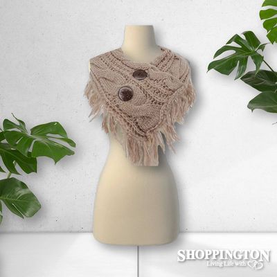 Scarf - Large Button - Fawn