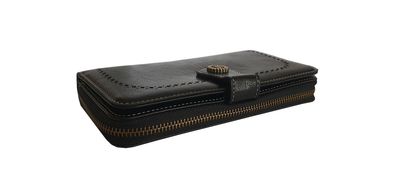 Wallet - Vintage Style Leather Look - Black