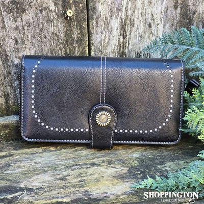 Wallet - Vintage Style Leather Look - Black