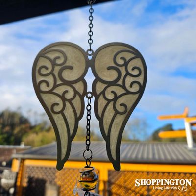 Wind Chime (stained glass look) - Angel Wings