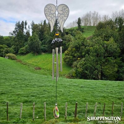 Wind Chime (stained glass look) - Angel Wings