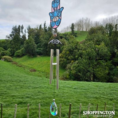 Wind Chime (stained glass look) - Hamsa