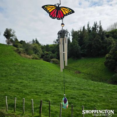 Wind Chime (stained glass look) - Monarch Butterfly