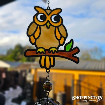 Wind Chime (stained glass look) - Owl