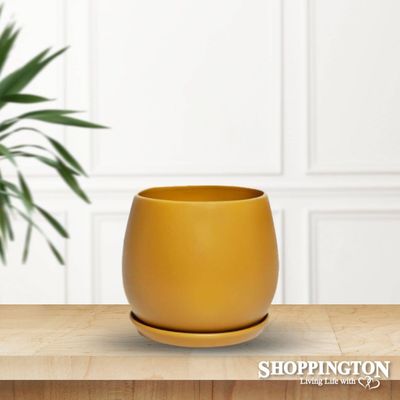 Pot Planter - Sunset Egg with Saucer