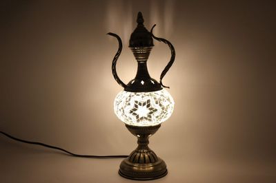 Turkish Mosaic Lamp - Teapot White