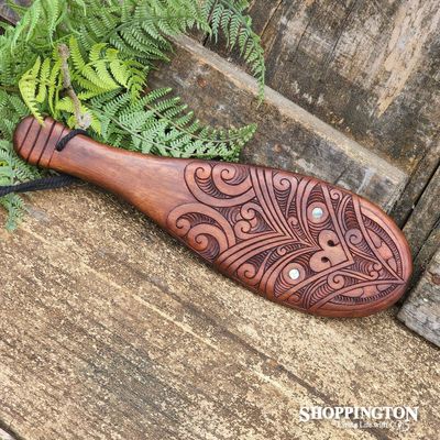 Carved Wooden Patu - Wheku