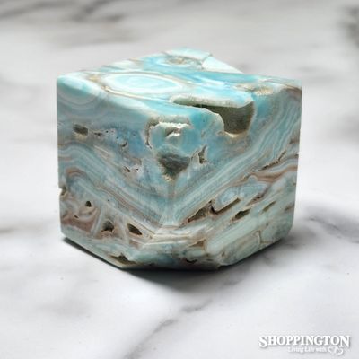 Blue Calcite Cube