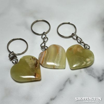 Gemstone Keyring - Green Heart