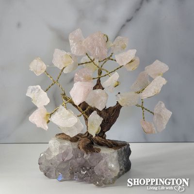 Crystal Gemstone Tree (small) Rose Quartz #6