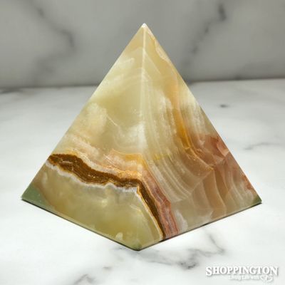 Green Banded Calcite Pyramid B (s)