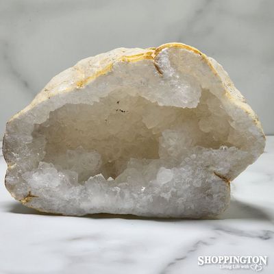 White Quartz Geode (half) - 14cm #1