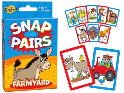 Snap and Pairs Farmyard Card Games