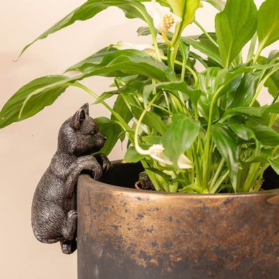 Pot Buddies: Antique Bronze Cat