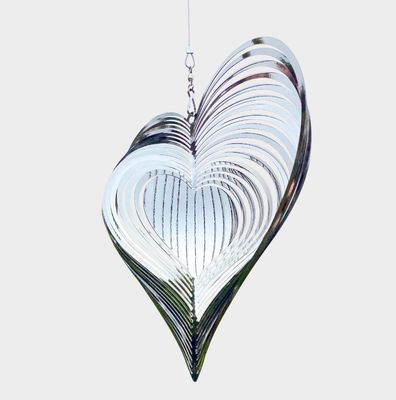 Heart Wind Spinner (silver)