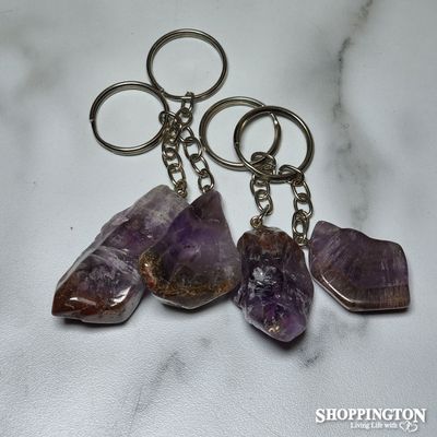 Gemstone Keyring - Purple Tumbled