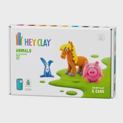 Hey Clay - 6 Can Sets - Animals Piggy, Horse &amp; Rabbit