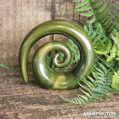 Ceramic Koru Swirl - Green