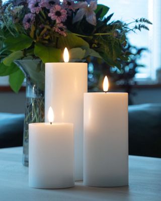 LED Pillar Candle 15cm x 7.5cm (with 8 hour timer)