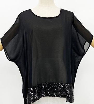 Black Top with Sequin Bottom