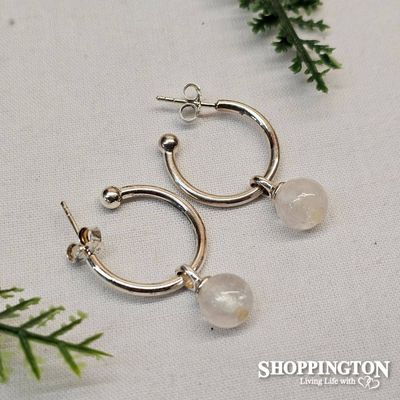 La Pierre - Rose Quartz Sterling Silver Earrings