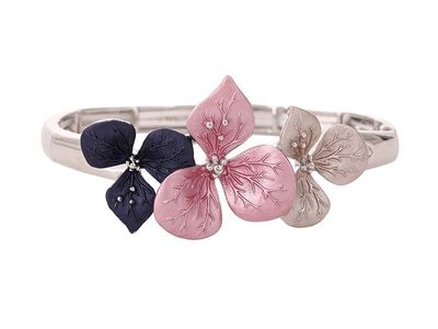 Bracelet - Navy and Pink Floral