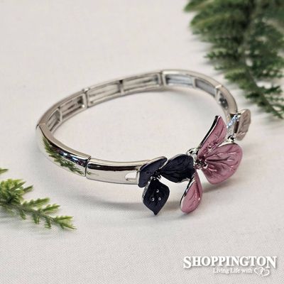 Bracelet - Navy and Pink Floral