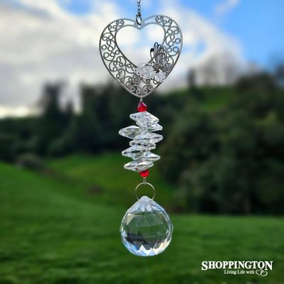 Suncatcher - Heart Cutout Red