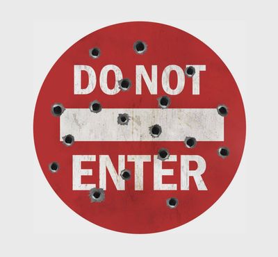 DO NOT Enter Metal Wall Art 35cm
