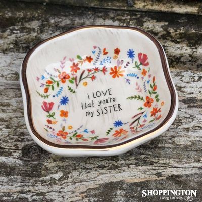 Antiqued Trinket Bowl - Sister