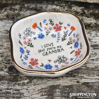 Antiqued Trinket Bowl - Grandma