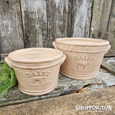 Garden Pot - Dairy Bucket (Fawn)