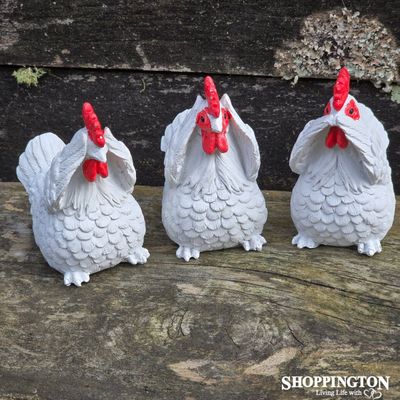 Set of 3 Hens - Hear/See/Speak No