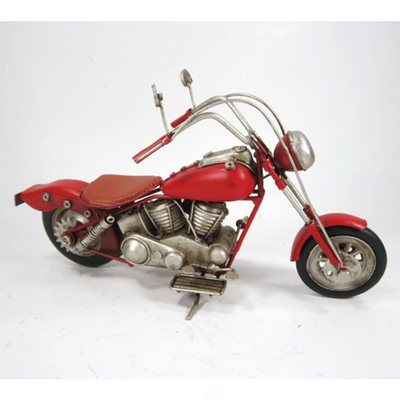 Die Cast Metal Replica Red Chooper Motorbike