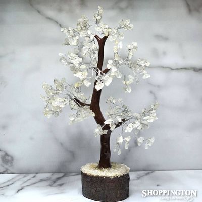 Crystal Tree - Clear Quartz Neem Base