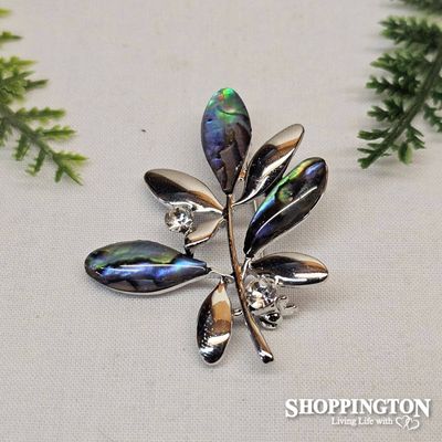 Paua Leaves Brooch