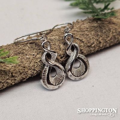 Pikorua Silver Twist Sterling Silver Earrings