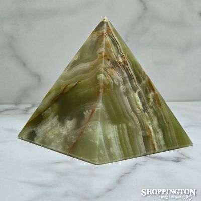 Green Banded Calcite Pyramid B (XXL)