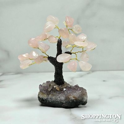 Crystal Gemstone Tree - Rose Quartz 12cm