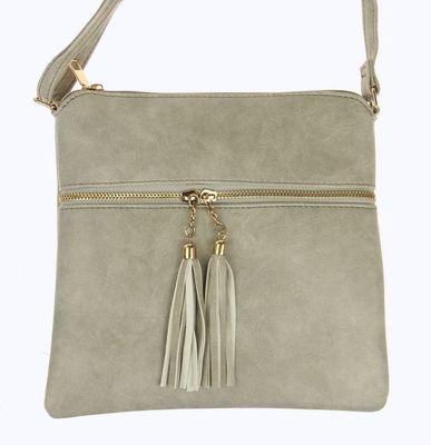 Handbag - Lara Twin Tassle - Grey