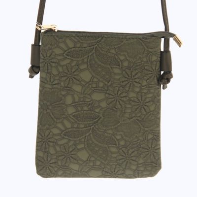 Handbag - Lace Embossed Phone Bag