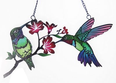 Bright Hummingbird Metal Hanger