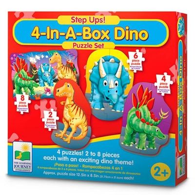 Step Ups - 4-in-a-Box Puzzles (Dinosaurs)