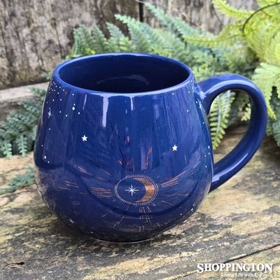 Mug - Blue Gold Crescent Moon