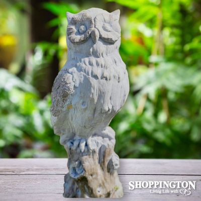 Garden Statue - Owl on Tree 54cm (designed to last outdoors)