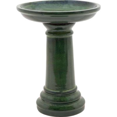 Ceramic Bird Bath - Jade