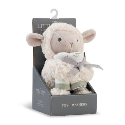 Little Linen Plush Toy &amp; Washers - Farmyard Lamb