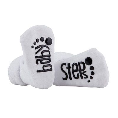 Socks - Baby Steps - White, 3-12 Mths